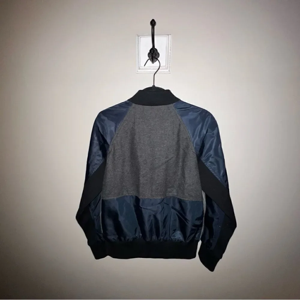 J Crew Pinstripe Bomber Jacket - Sz XS - Picture 7 of 15